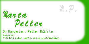 marta peller business card